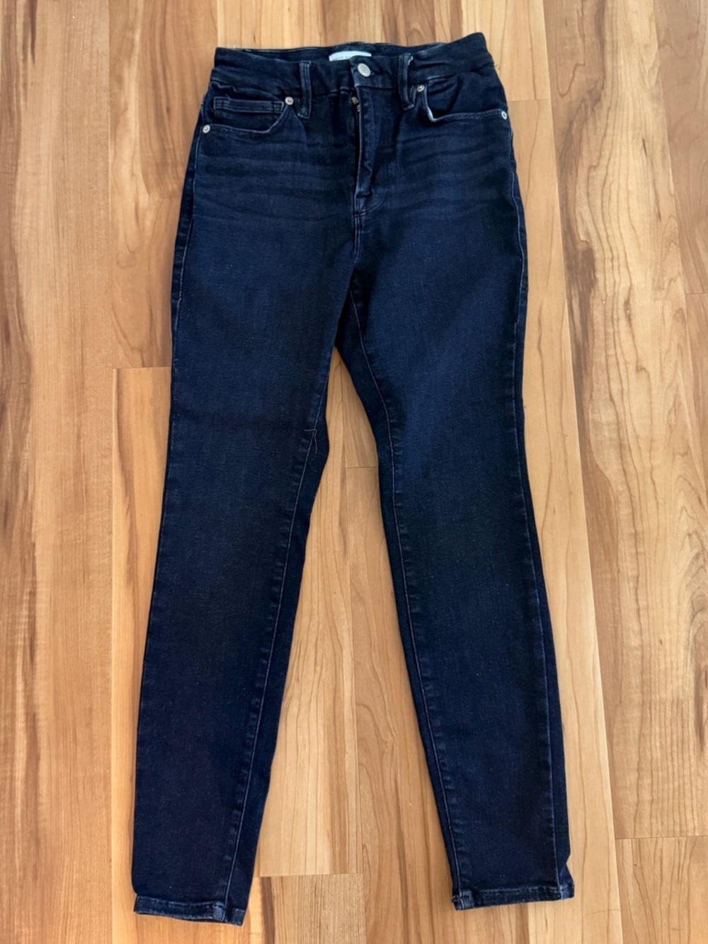 Good American Always Fit Black Skinny High-Rise Jeans